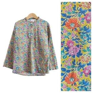 Mariella Ferrari Colorful Floral Print Tunic Blouse